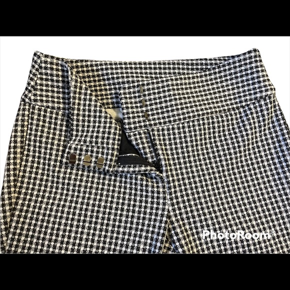 ALFANI BLACK & WHITE GINGHAM PANTS - Picture 4 of 5